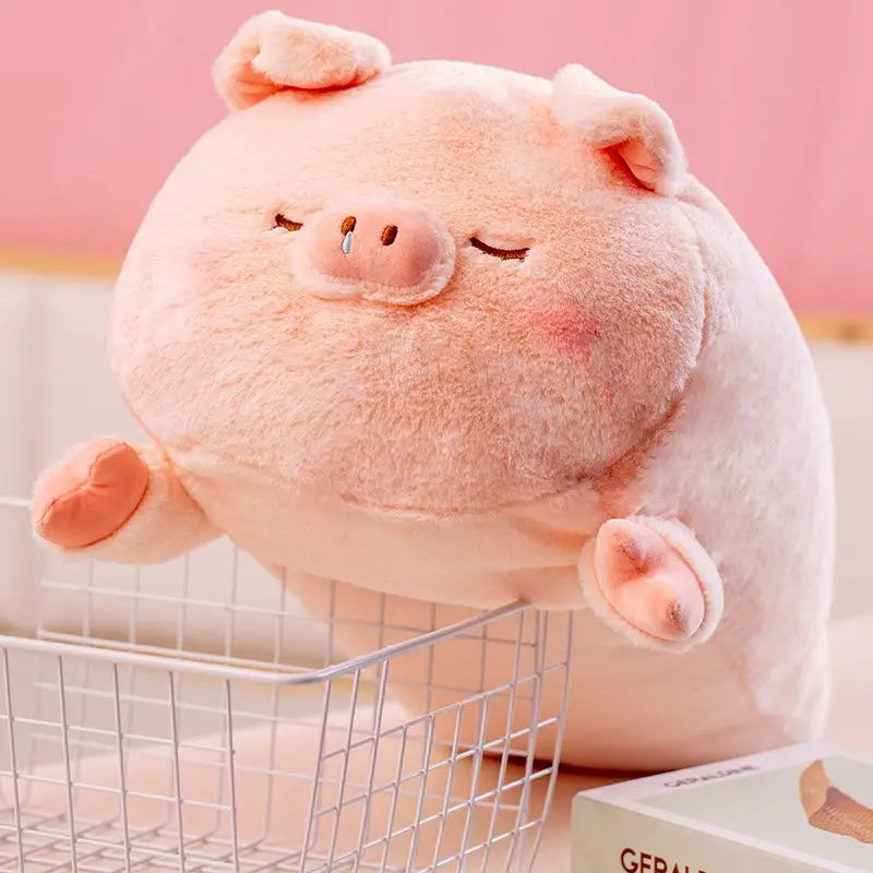 60cm Squish Pig&Fox&Dog&Rabbit Stuffed Doll Lying Plush Piggy Toy Animal Soft Plushie Pillow Cushion Kids Baby Comforting Gift