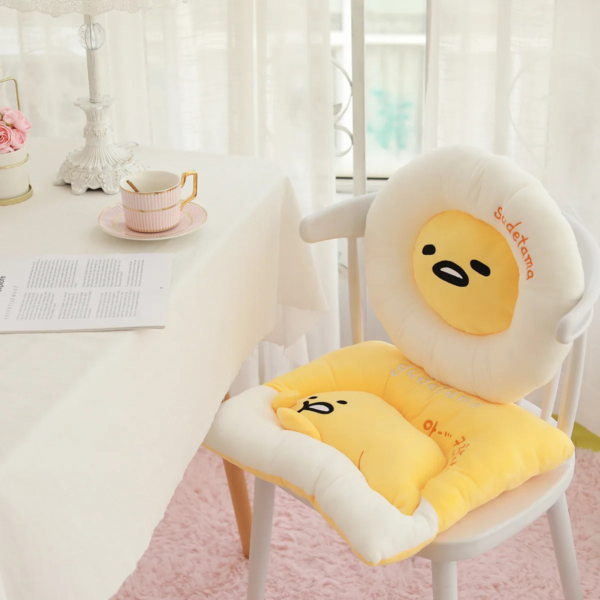 New Plush Toys Cushion Yolk Man Cute Lazy Egg Stuffed Dolls Cartoon Anime Peripheral Soft Sofa Decoration Gift For Girl