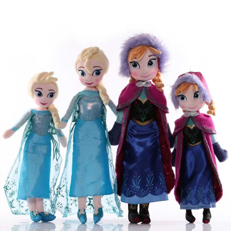 40CM-50CM Frozen Elsa Anna Princess Stuffed Plush Dolls Olaf Snow man Snowman Deer Ice Toys For Girls Kids Baby Christmas Gifts