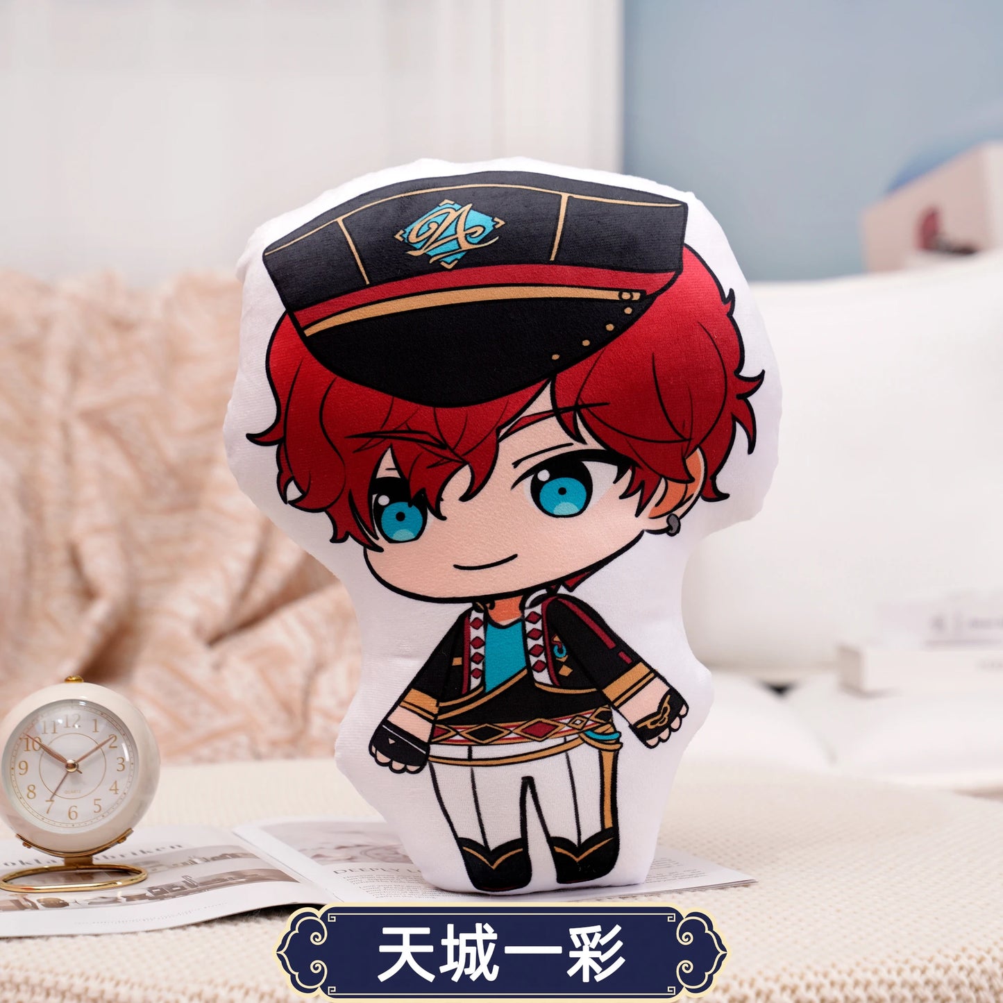 45cm Ensemble Stars Cartoons Anime Plush Toy Eichi Sakuma Rei Throw Pillow Cosplay Sofa Cushion Double-sided Printing Girl Fans