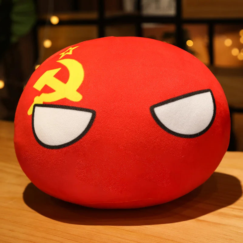 Funny 10cm Polandball Country MINI Ball Toy Plush Pendant Plush Doll Countryball USSR USA FRANCE RUSSIA UK JAPAN GERMANY  ITALY