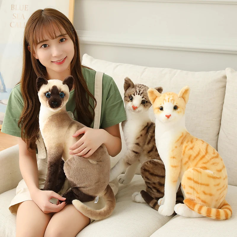 26-40cm 3D Anime Simulation Cat Cute Creative Toys Office Lunch Break Nap Sleeping Pillow Cushion Stuffed Gift Doll for Kids