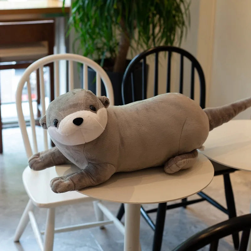 40cm-80cm Reallife Eurasian River Otter Plush Toy Realistic Wild Animals Stuffed Doll Lifelike Soft Otters Toy Gift For Kids Boy