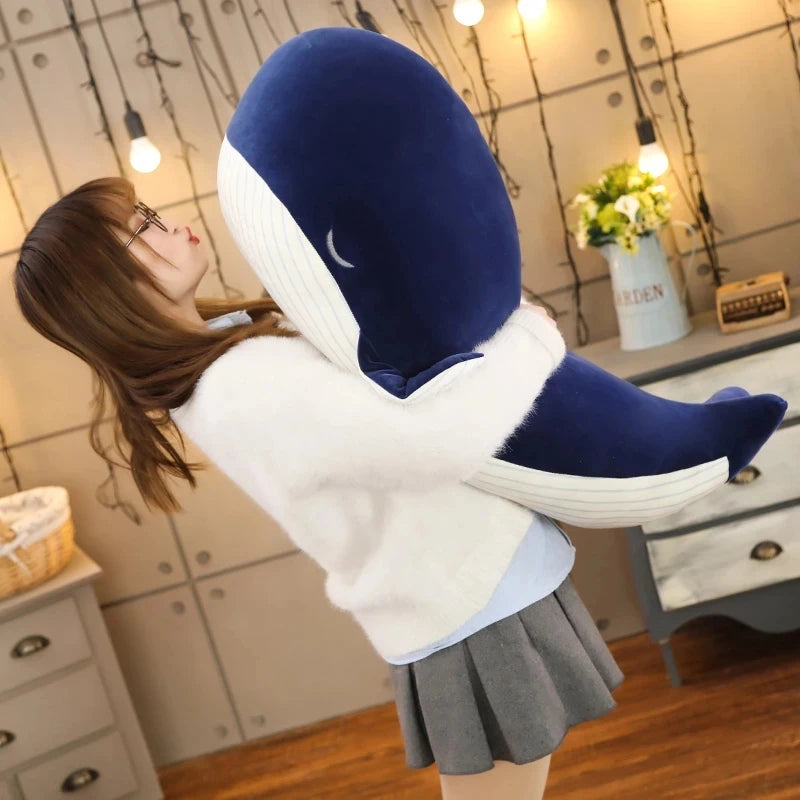 1pc 25cm Cartoon Super Soft Plush Toy Sea Animal Big Blue Whale Soft Toy Stuffed Animal Fish Lovely Children's birthday g