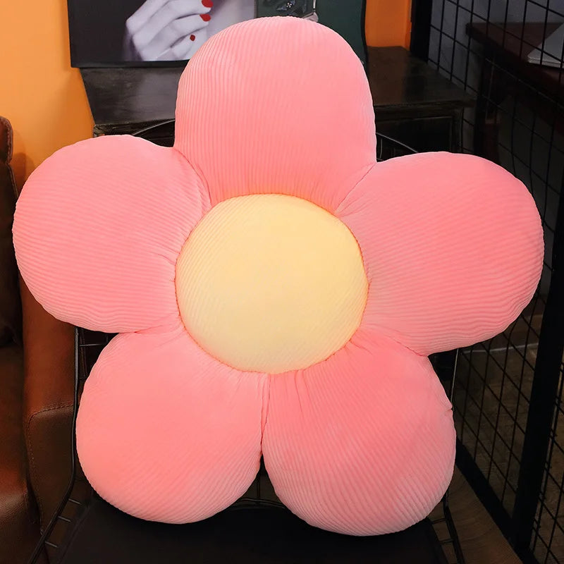 40/50/60CM Flower Plush Cushion Soft Cartoon Plant Stuffed Doll Chair Cushion Sofa Pillow Bed Decorative Floor Mat Kawaii Gift