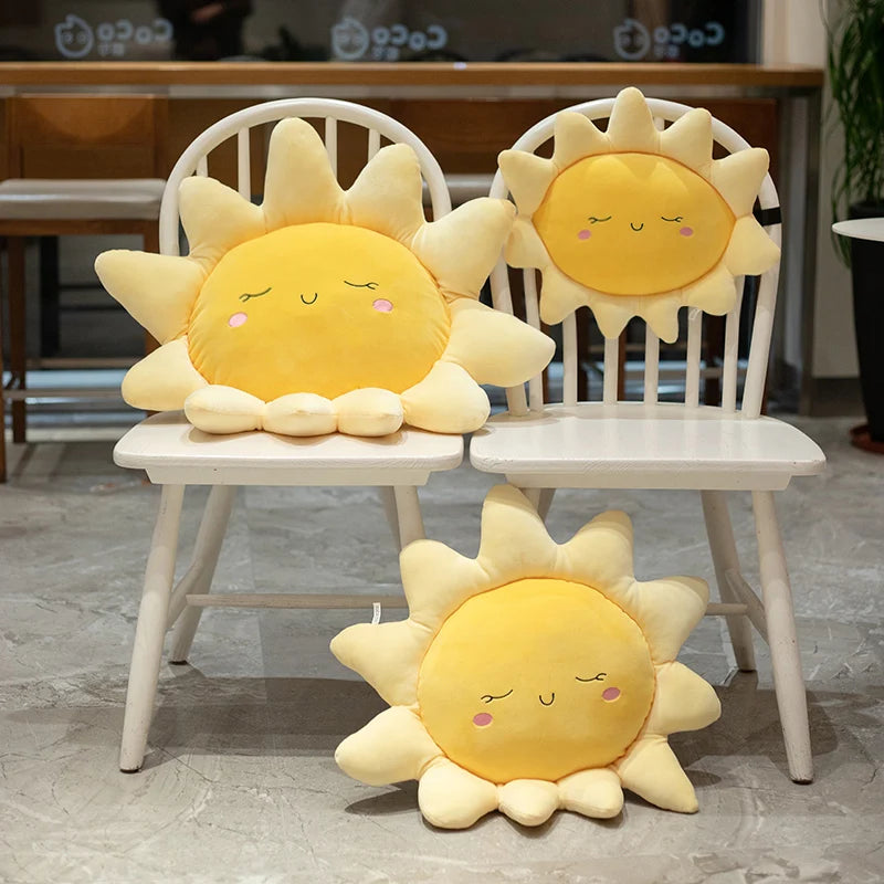 45/60/70cm Kawaii SUN car cushion Stuffed Pillow Soft Cushion Lovey Smile Cloud  Plush Toys For Children Baby Kids Girl Gift