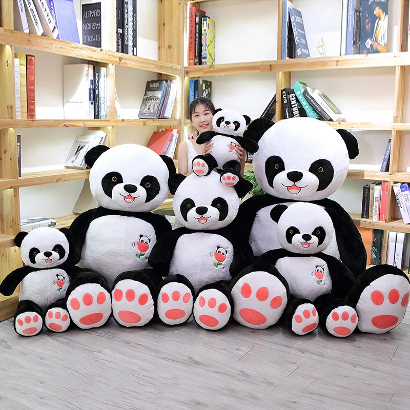 Hot 60/80/100CM Cute Big Panda Doll Plush Toy Animals Pillow Kids Birthday Christmas Gifts Cartoon Toys Big Pillow On The Bed