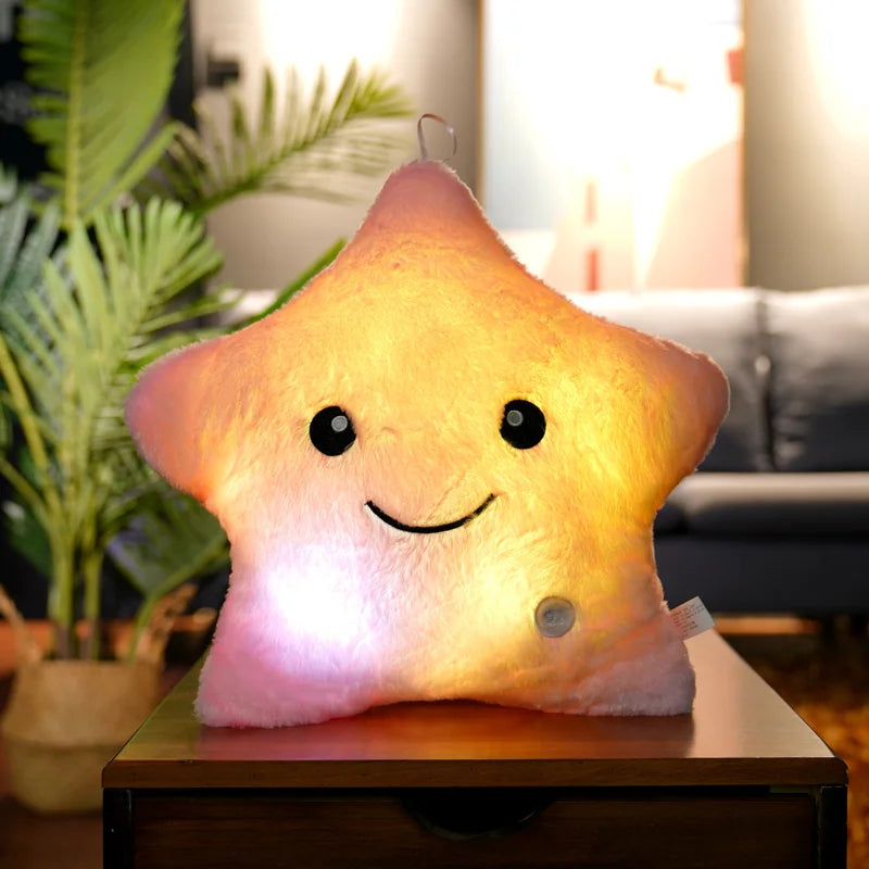 1pc 40CM Luminous Star Pillow Led Light Pillow Plush Pillow Hot Sale Toys Colorful Stars Kids Toys Birthday Gifts For Kids