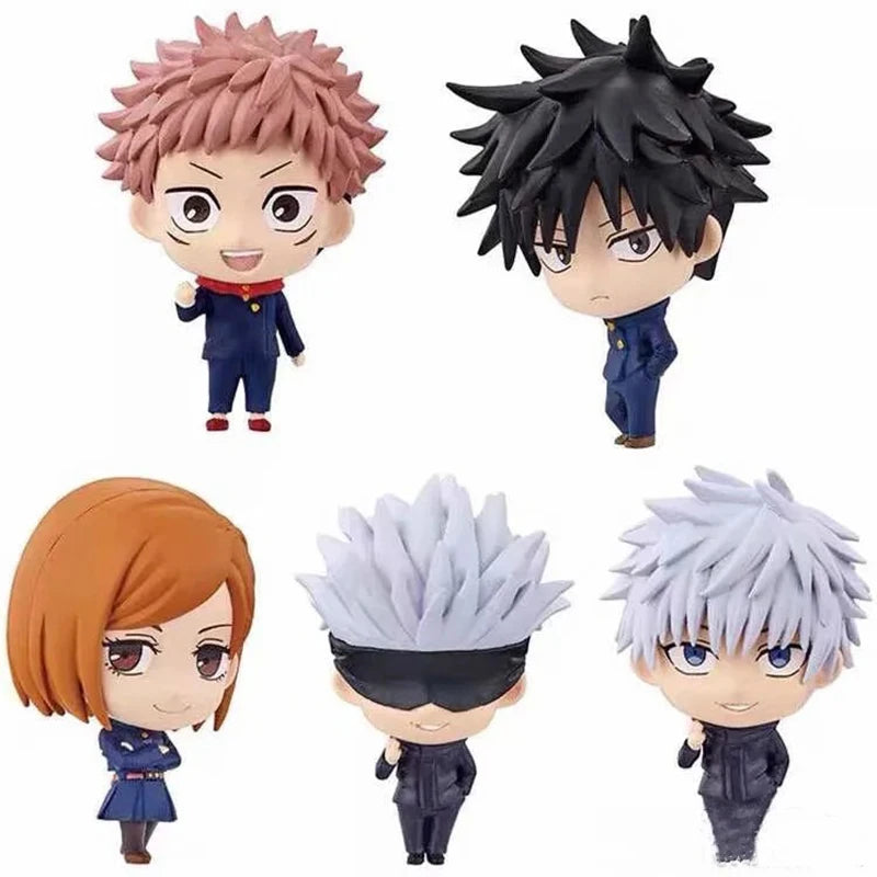 6/8Pcs Anime Jujutsu Kaisen Figures Itadori Yuji Fushiguro Megumi Action Figure Gojo Satoru Kugisaki Nobara PVC Model Toys Dolll