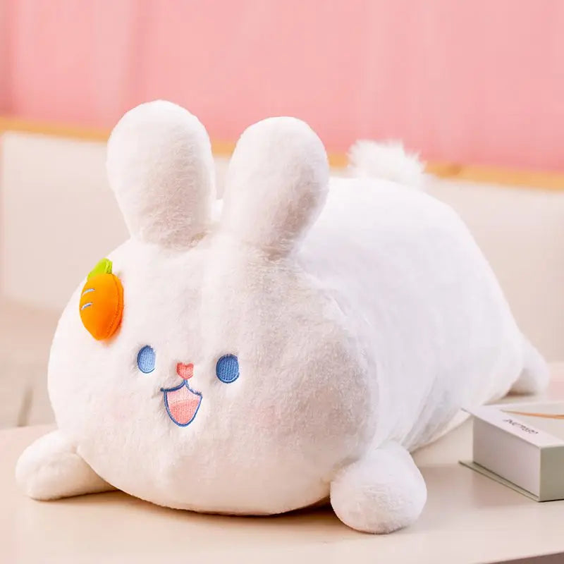 60cm Squish Pig&Fox&Dog&Rabbit Stuffed Doll Lying Plush Piggy Toy Animal Soft Plushie Pillow Cushion Kids Baby Comforting Gift