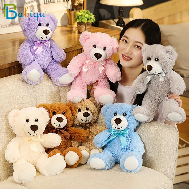 Plush Toy For Children Cartoon Colorful  Bear Stuffed Plush Animal Bear Doll Kids Baby Birthday Gift Wedding Party Toy