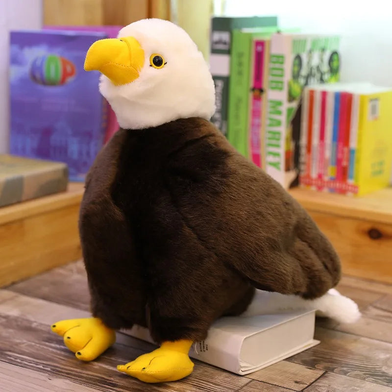 20cm-40cm New High Quality Bald Eagles Birds Plush Stuffed Toys Funny Seagull Animal Cartoon Doll Soft Feathers Birthday Gifts