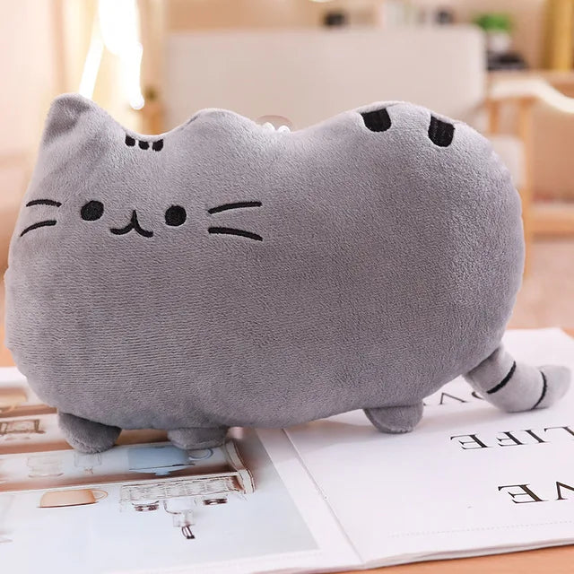 Kawaii Cat plush Pillow kitten Cushion soft Colorful Stuffed Toys gray pink white plush doll houseware gifts for girlfriend