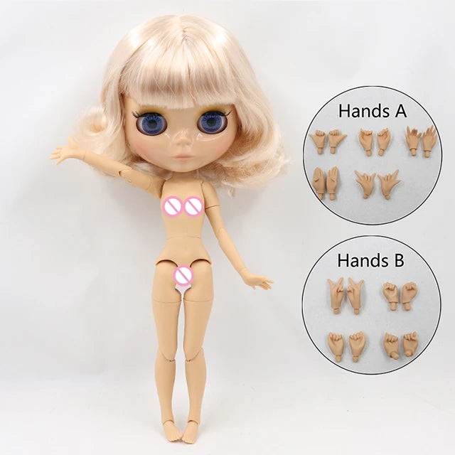 ICY DBS Blyth Doll 1/6 BJD Joint Body 30cm Nude Doll White Skin Tan Skin Dark Skin Special Price Girls Gift Random Eyes Colors