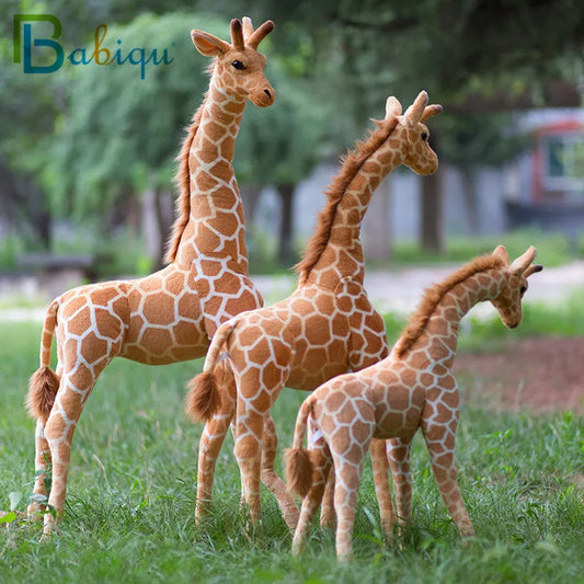 50-140cm Giant Real Life Giraffe Plush Toys Cute Stuffed Animal Soft Giraffe Doll Birthday Gift Kids Toy