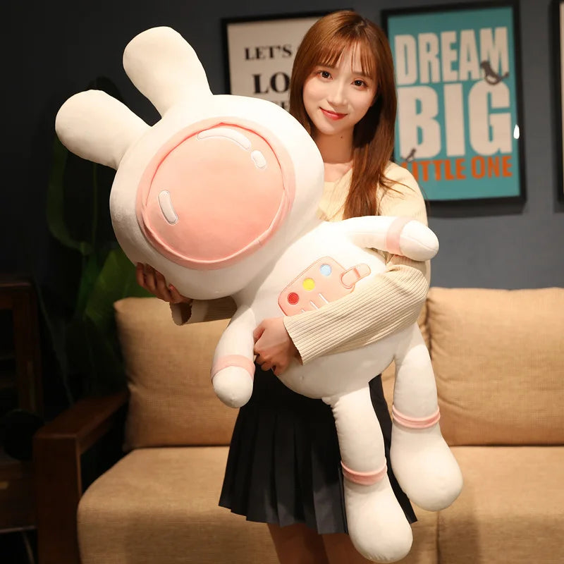 35-100cm Kawaii Space Rabbit Plush Toy Cute Soft Stuffed Animals Rabbit Astronaut Home Decor For Children Baby Appease Toys Gift