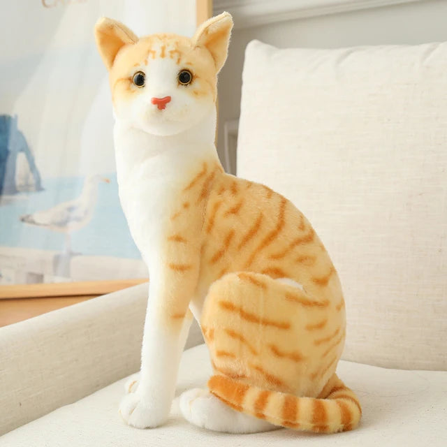 26/30/40cm Real-life Cute Plush Cat Doll Soft Stuffed Animal Plush Kitten Toys for Children Cartoon Kids Girl Baby Birthday Gift