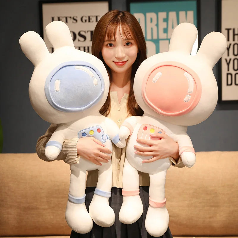 35-100cm Kawaii Space Rabbit Plush Toy Cute Soft Stuffed Animals Rabbit Astronaut Home Decor For Children Baby Appease Toys Gift