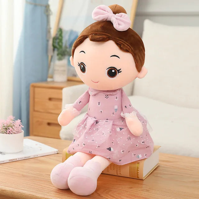 45/90cm Super Kawaii Plush Girls Doll with Clothes Kid Girls Baby Appease Toys Stuffed Soft Cartoon Plush Toys for Children Gift