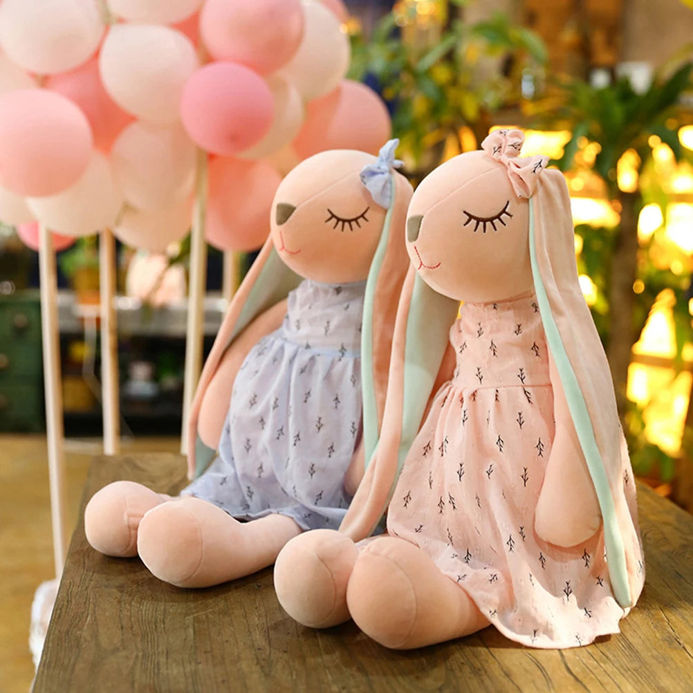 35CM Cute Cartoon Long Ears Rabbit Doll Baby Soft Plush Toys For Children Rabbit Sleeping Mate Stuffed Plush Animal Toys Infants