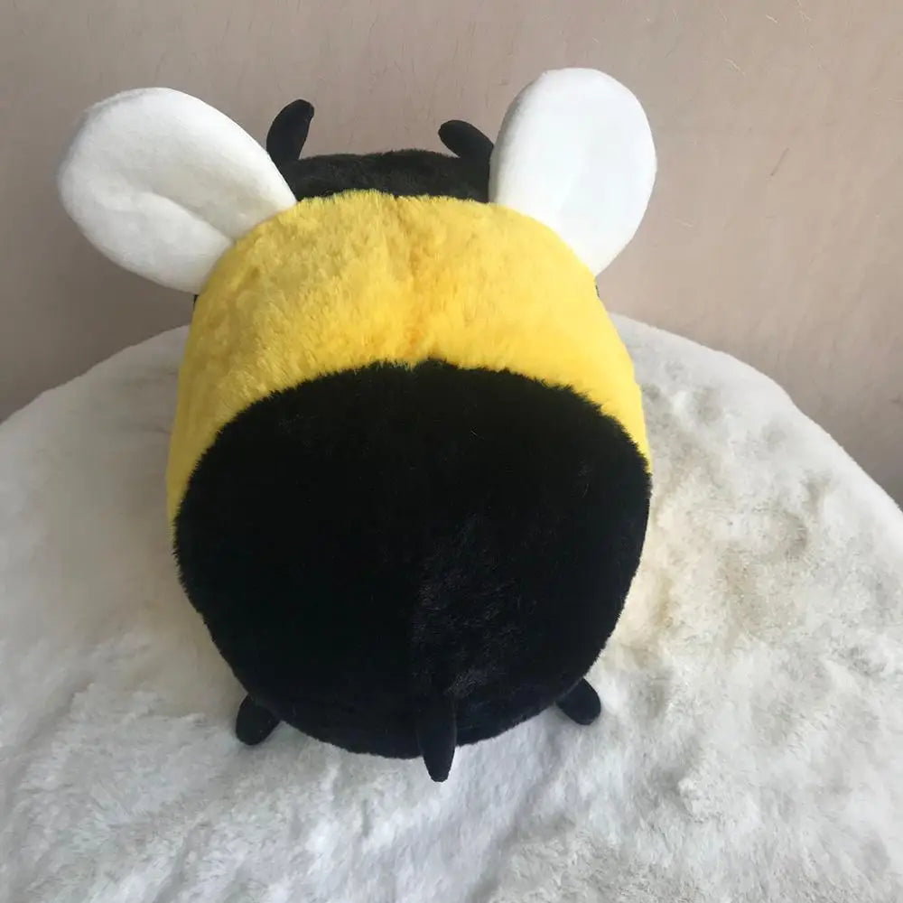 Fuzzy Bumblebee Ladybug Stuffed Insect Plush Toy Bee Ladybird Soft Doll Kids Toys Birthday Christmas Gift for Child