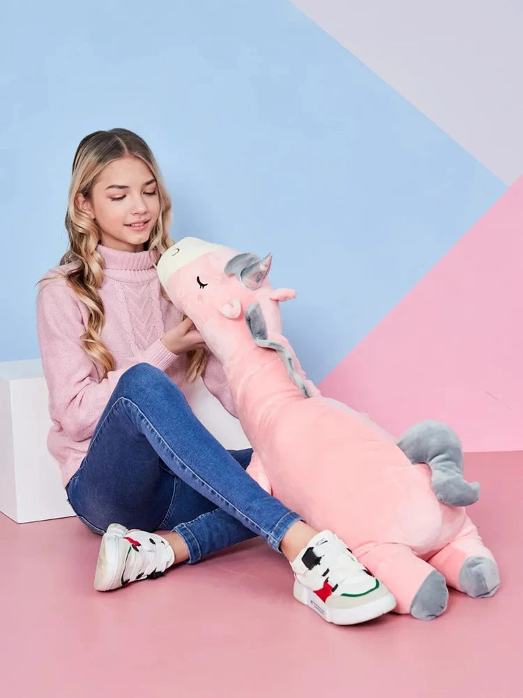 Hug Pillow Pink Unicorn Plush Toy Giant Stuffed Animal Soft Long Pillow Sleepig Unicorn Blue Appease Doll For Kids Girl Gifts