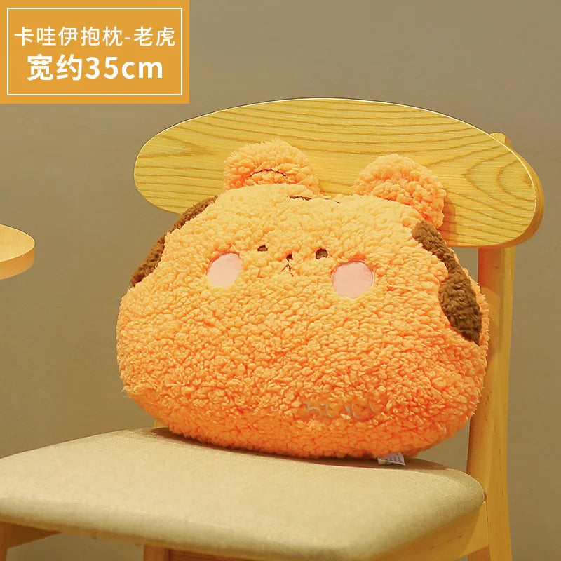 Nice Cute 35CM Plush Animals Pillow Soft Lovely Bear Rabbit Frog Tiger Pig Doll Sofa Chair Cushion For Girls Birthday Gifts