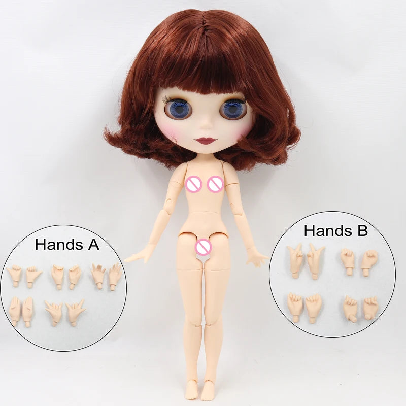 ICY DBS Blyth Doll 1/6 BJD Joint Body 30cm Nude Doll White Skin Tan Skin Dark Skin Special Price Girls Gift Random Eyes Colors