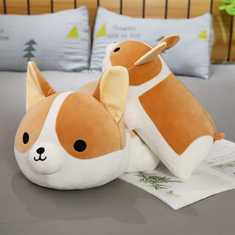 85cm Giant Size Cute Corgi Dog Plush Toys Stuffed Animal Puppy Dog Pillow Soft Lovely Doll Kawaii Christmas Gift