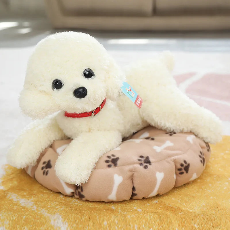 35/55cm Real Life Teddy Dog Poodle Plush Toys Suffed Animal Doll For Christmas Birthday Gift