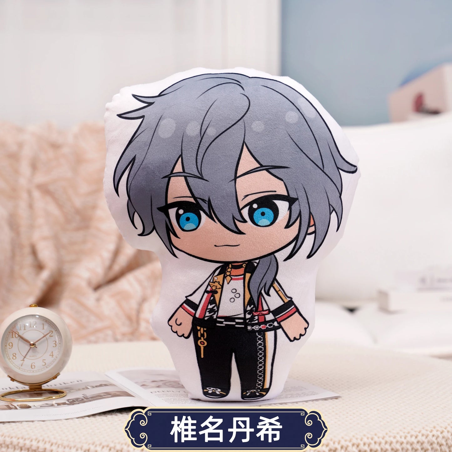 45cm Ensemble Stars Cartoons Anime Plush Toy Eichi Sakuma Rei Throw Pillow Cosplay Sofa Cushion Double-sided Printing Girl Fans