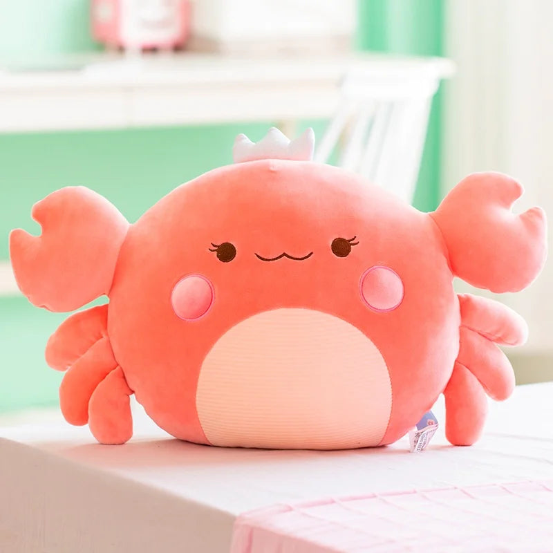 58cm Soft Down Cotton Crab Plush Toy Cartoon Animal Ocean Creative Stuffed Doll Sofa Pillow Cushion Friends Girls Birthday Gifts