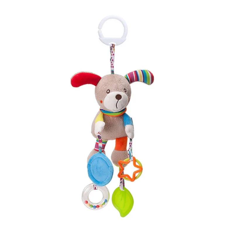 Good Quality Newborn Baby Rattles Plush Stroller Cartoon Animal Toys Baby Mobiles Hanging Bell Educational Baby Toys 0-24 Months