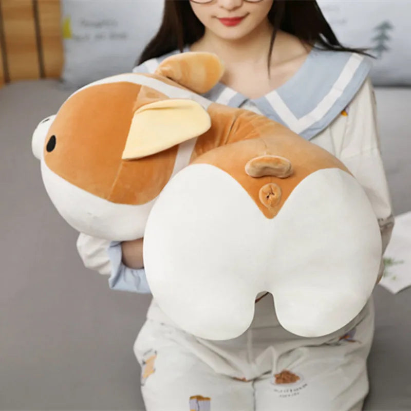 85cm Giant Size Cute Corgi Dog Plush Toys Stuffed Animal Puppy Dog Pillow Soft Lovely Doll Kawaii Christmas Gift