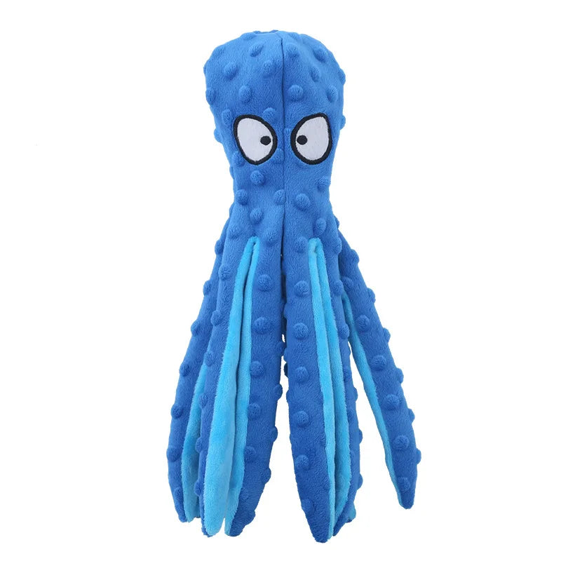 Pet Plush Dog Toy Voice Octopus Shell Puzzle Toy Bite Resistant Interactive Pet Dog Teeth Cleaning Chew Toy Pet Supplies