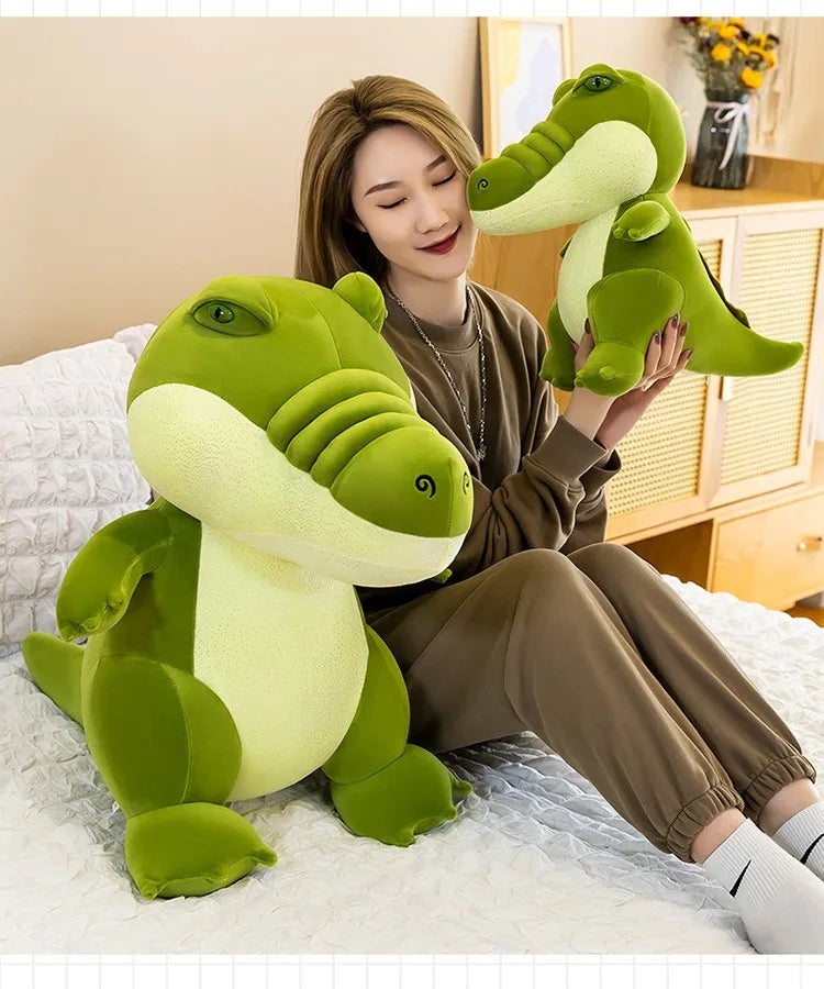 Giant Real Lifelike Standing Crocodile Plush Toy Soft Stuffed Animal Crocodile Pillow Simulation Alligator Doll Room Sofa Decor