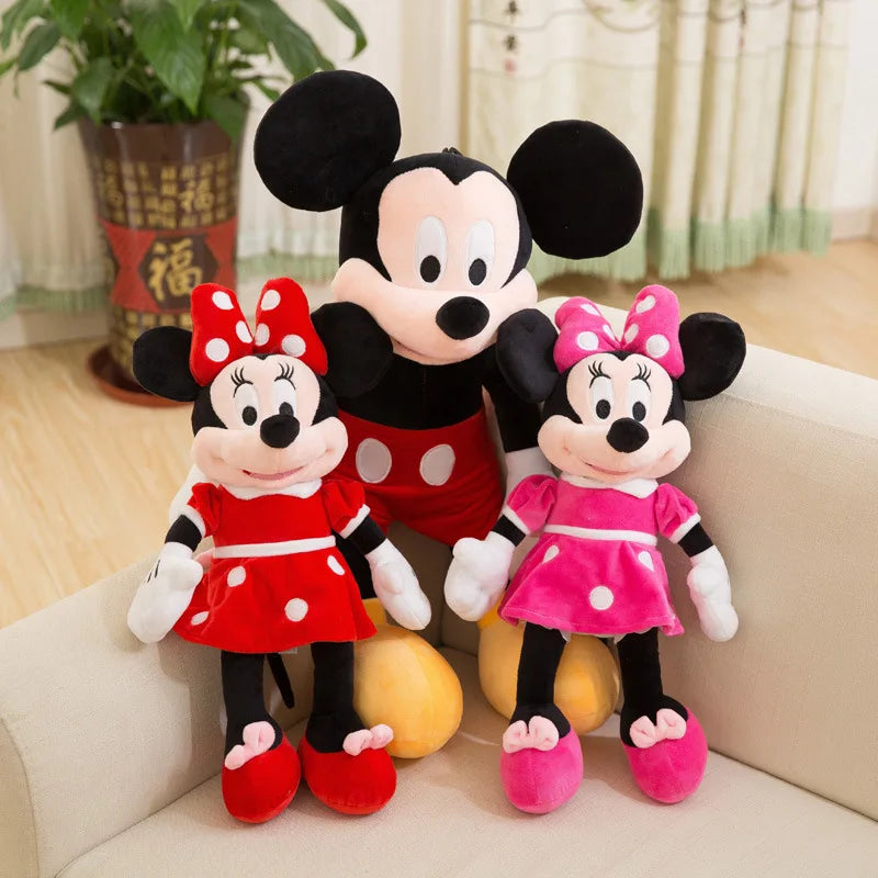 Disney Mickey Mouse Minnie Plush Dolls Stuffed Toys Birthday Christmas Gift for Kids Mickey Minnie Presents