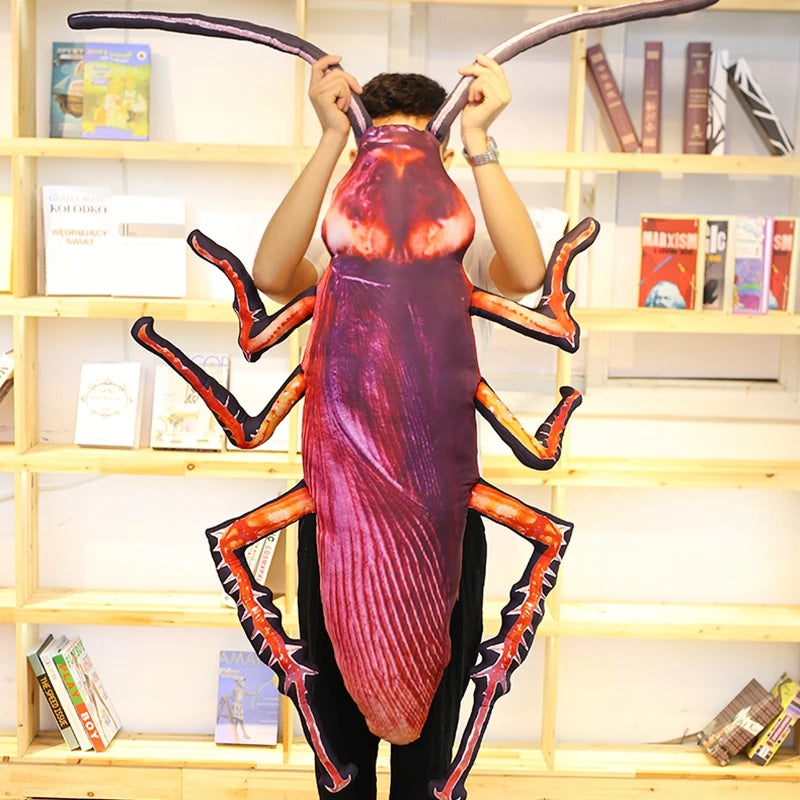 New 55-95cm Simulation Cockroach Plush Pillow Stuffed Creative Insect Toy for Kids Funny Soft Doll Strange Birthday Gift Toys