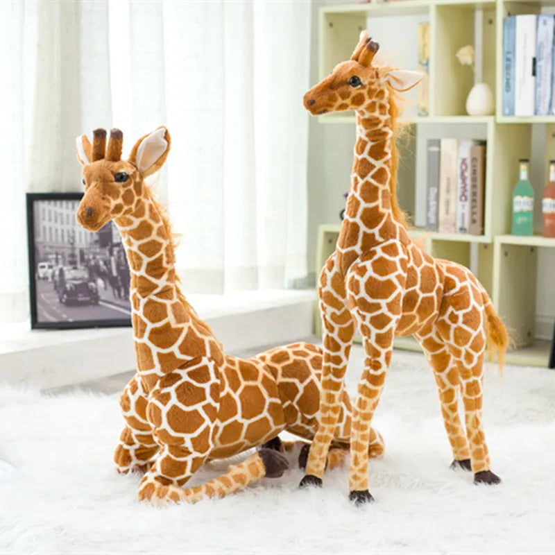 35/120cm Giraffe Plush Toys Cute Stuffed Animal Dolls Soft Simulation Giraffe Doll Birthday Gift Kids Toy Bedroom Decor