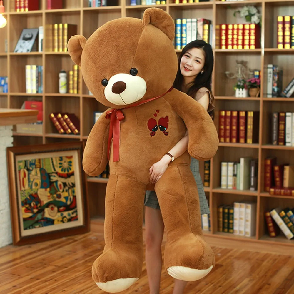 60-100CM Large Bear Plush Toy Lovely Giant Bear Huge Stuffed Soft Animal Dolls Toy Birthday Gift For Girlfriend Lover