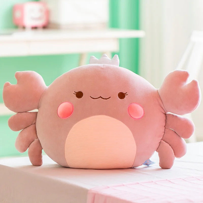 58cm Soft Down Cotton Crab Plush Toy Cartoon Animal Ocean Creative Stuffed Doll Sofa Pillow Cushion Friends Girls Birthday Gifts