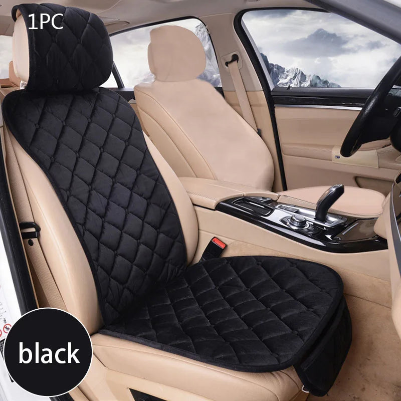 Car Seat Covers Protector Set Universal Auto Front Rear Chair Cushion Pad Warm Plush Automobiles Seat Covers Mat Car Accessories