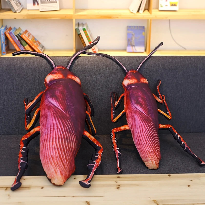 New 55-95cm Simulation Cockroach Plush Pillow Stuffed Creative Insect Toy for Kids Funny Soft Doll Strange Birthday Gift Toys