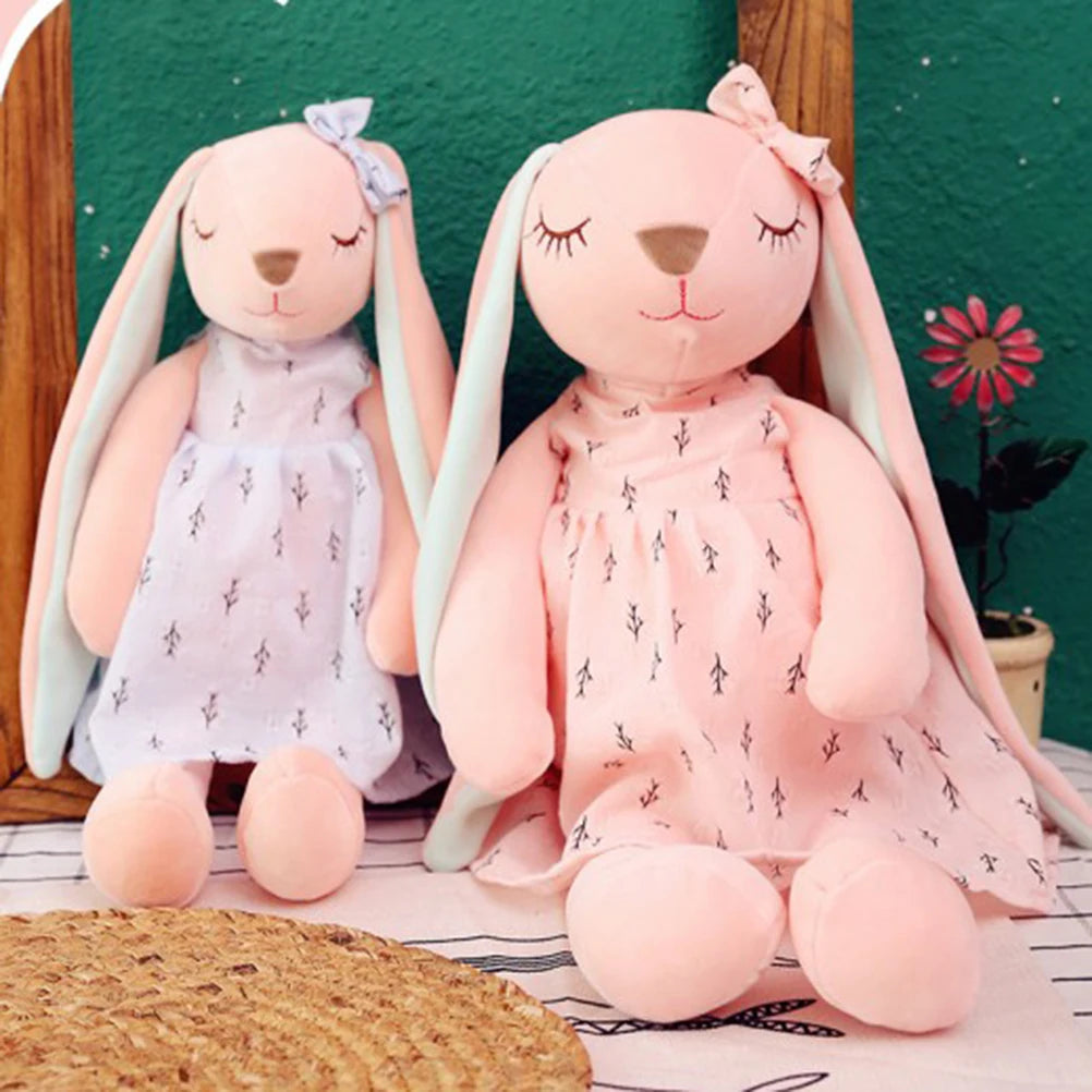 35CM Cute Cartoon Long Ears Rabbit Doll Baby Soft Plush Toys For Children Rabbit Sleeping Mate Stuffed Plush Animal Toys Infants