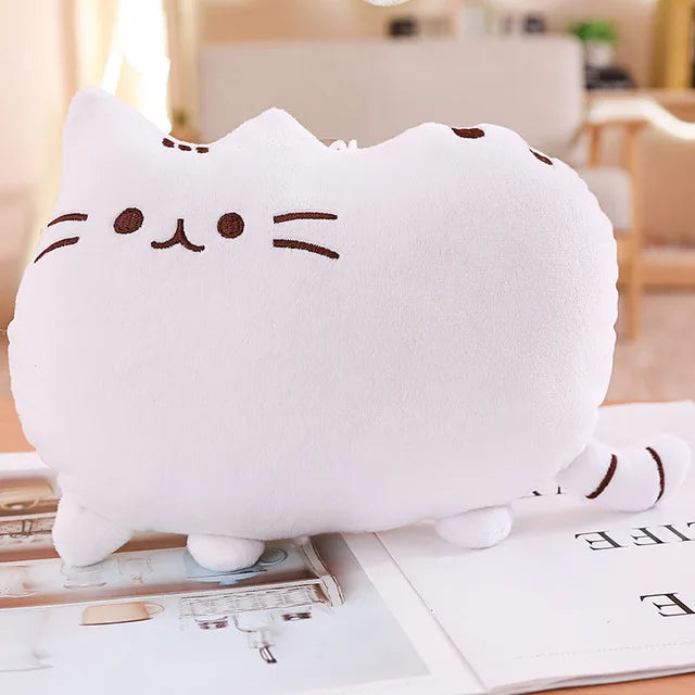 Kawaii Cat plush Pillow kitten Cushion soft Colorful Stuffed Toys gray pink white plush doll houseware gifts for girlfriend