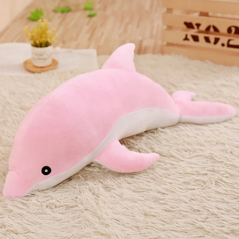 New 30cm Lovely Dolphin Plush Toys Stuffed Soft Cute Animal Dolls Sofa Decor Baby Pillow Cushion for Kids Children Gifts