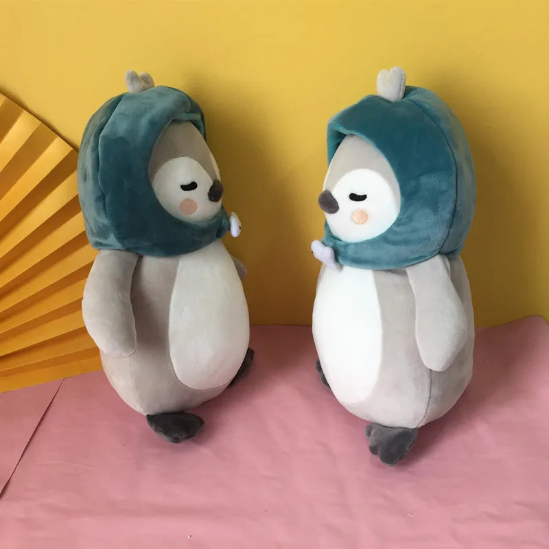 Plush Penguin Dolls Korea Popular Crash Landing on You Penguin Hat Can Removed Wing Can Shake Cartoon Plush Birthday Gifts