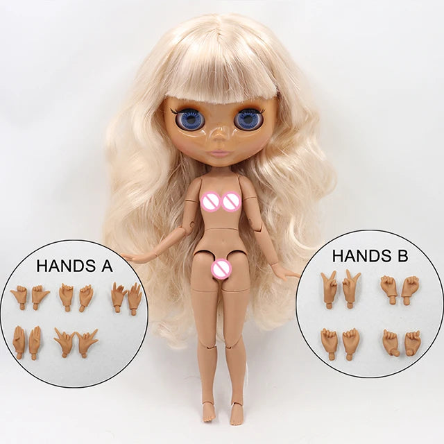 ICY DBS Blyth Doll 1/6 BJD Joint Body 30cm Nude Doll White Skin Tan Skin Dark Skin Special Price Girls Gift Random Eyes Colors