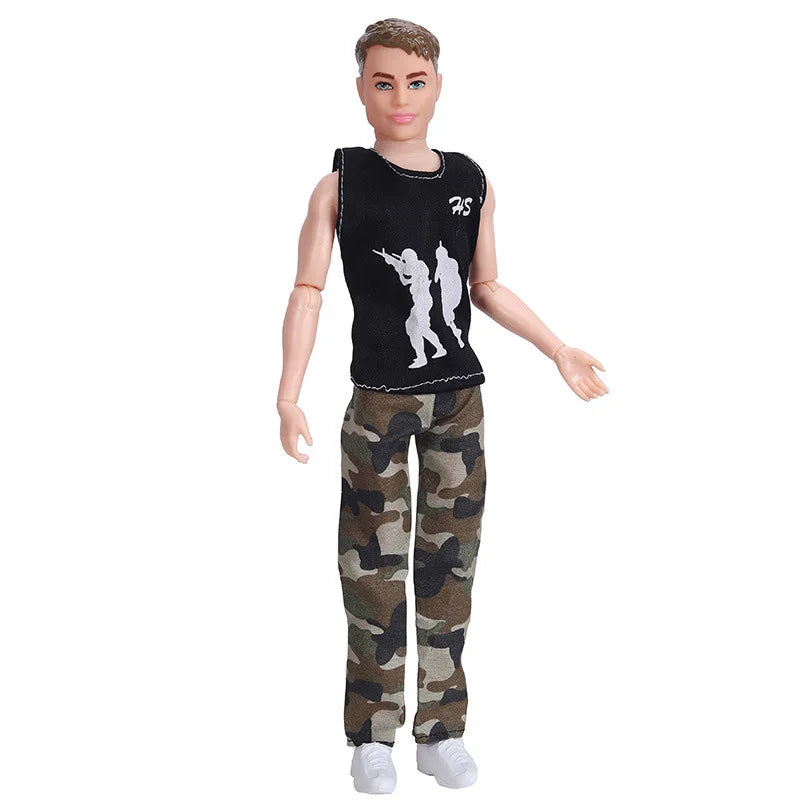 Ken Doll Clothes Doll Daily Wear Casual Suit Sweatshirt Pants Wedding Party Suit Man Male Doll Clothes For 30cm Doll Accessories