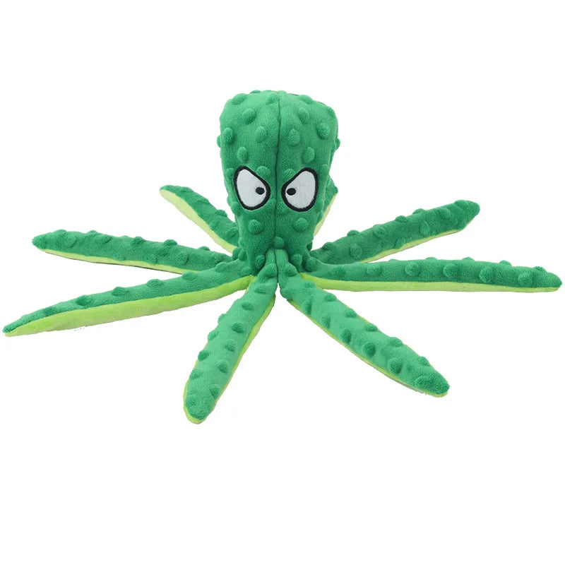 Pet Plush Dog Toy Voice Octopus Shell Puzzle Toy Bite Resistant Interactive Pet Dog Teeth Cleaning Chew Toy Pet Supplies